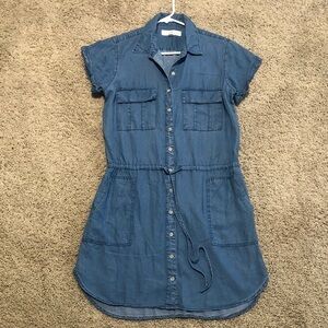 Thread & Supply Denim Chambray Shirt Dress - Blue